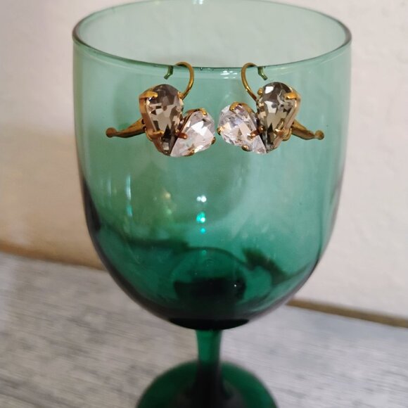 Sabika drop Earrings with Tear drop Swarovski Crystals - Picture 1 of 4